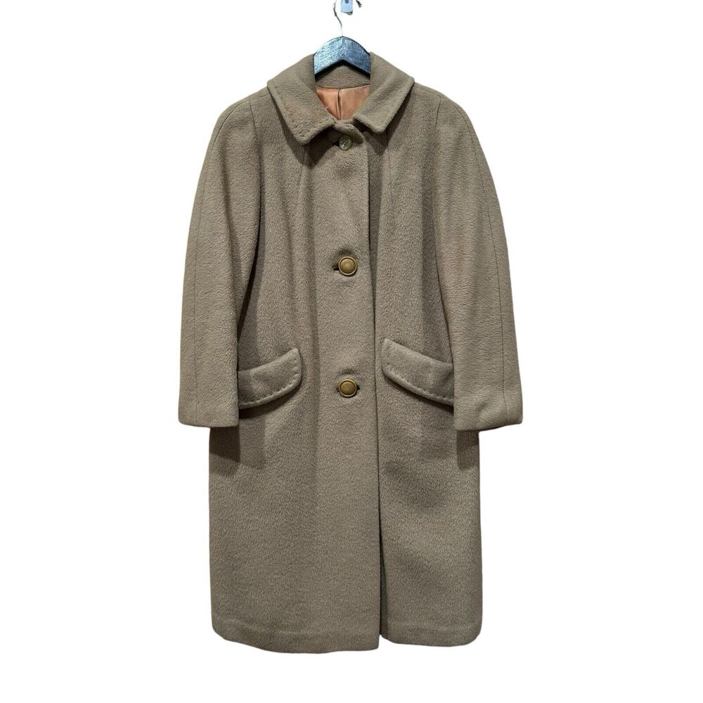Vintage Union Made Beige Women's Camel Hair Coat